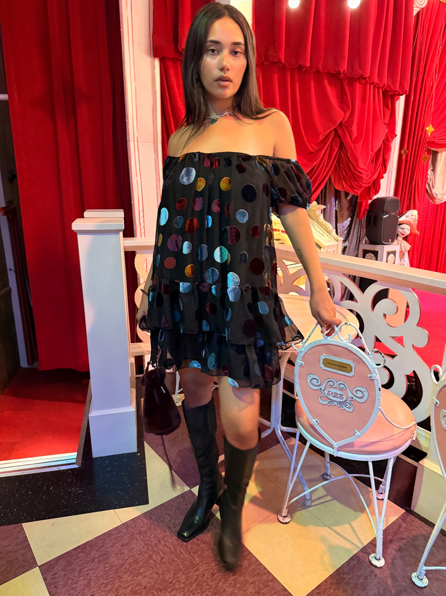 Sabrina Dress - Party Dot