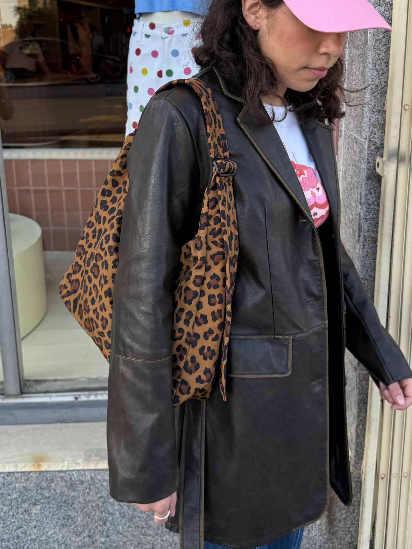 Nylon Shoulder Bag - Leopard – Lisa Says Gah