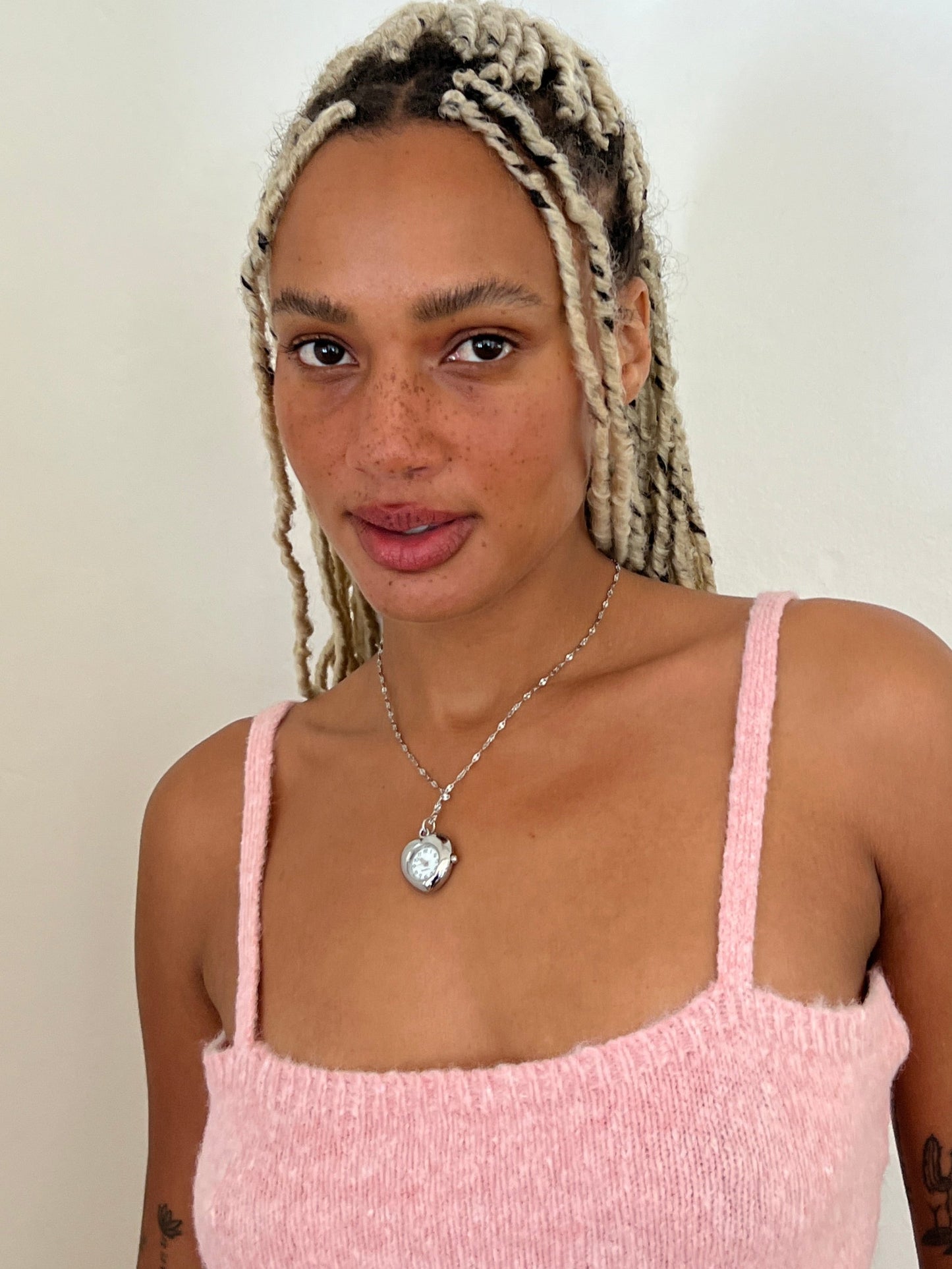 5 Min Away Watch Necklace - Silver