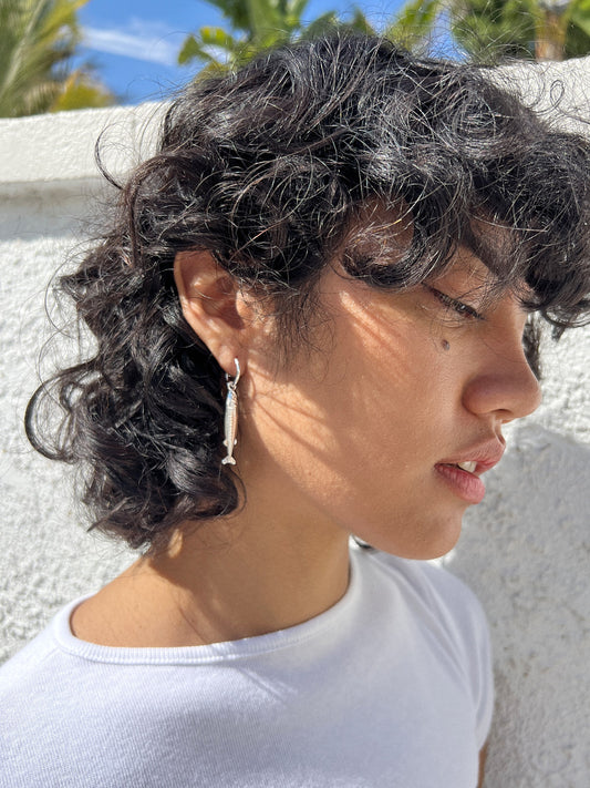 Anchovy Earrings - Silver