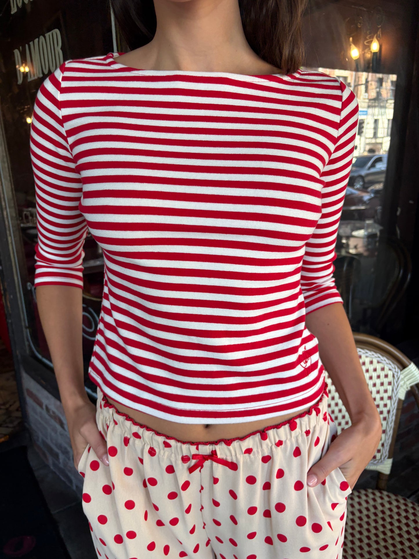 Nia Top - Scarlett Stripe