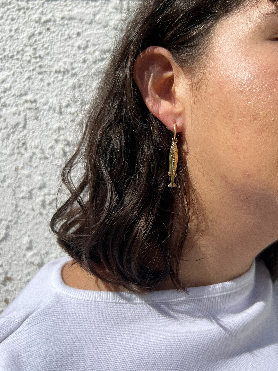Anchovy Earrings - Gold – Lisa Says Gah