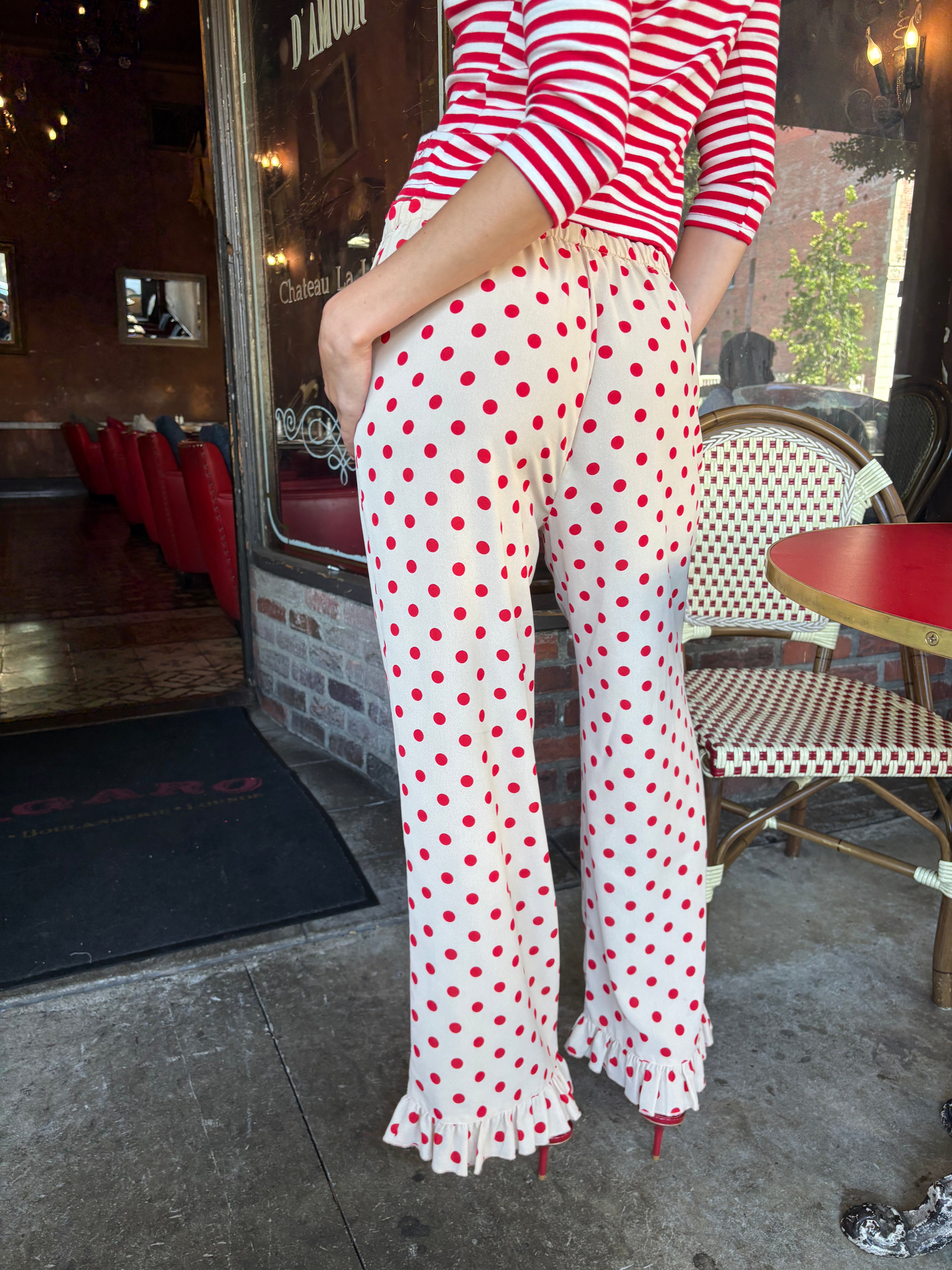 niana flocky dot pants dress　M niana flocky dot pants dress M - メルカリ