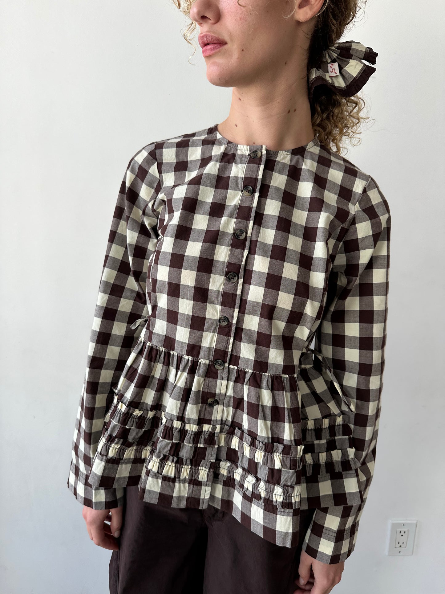 Madison Blouse - Butter Gingham