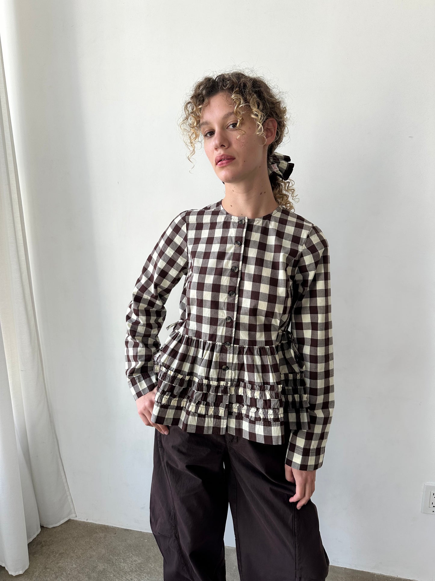 Madison Blouse - Butter Gingham