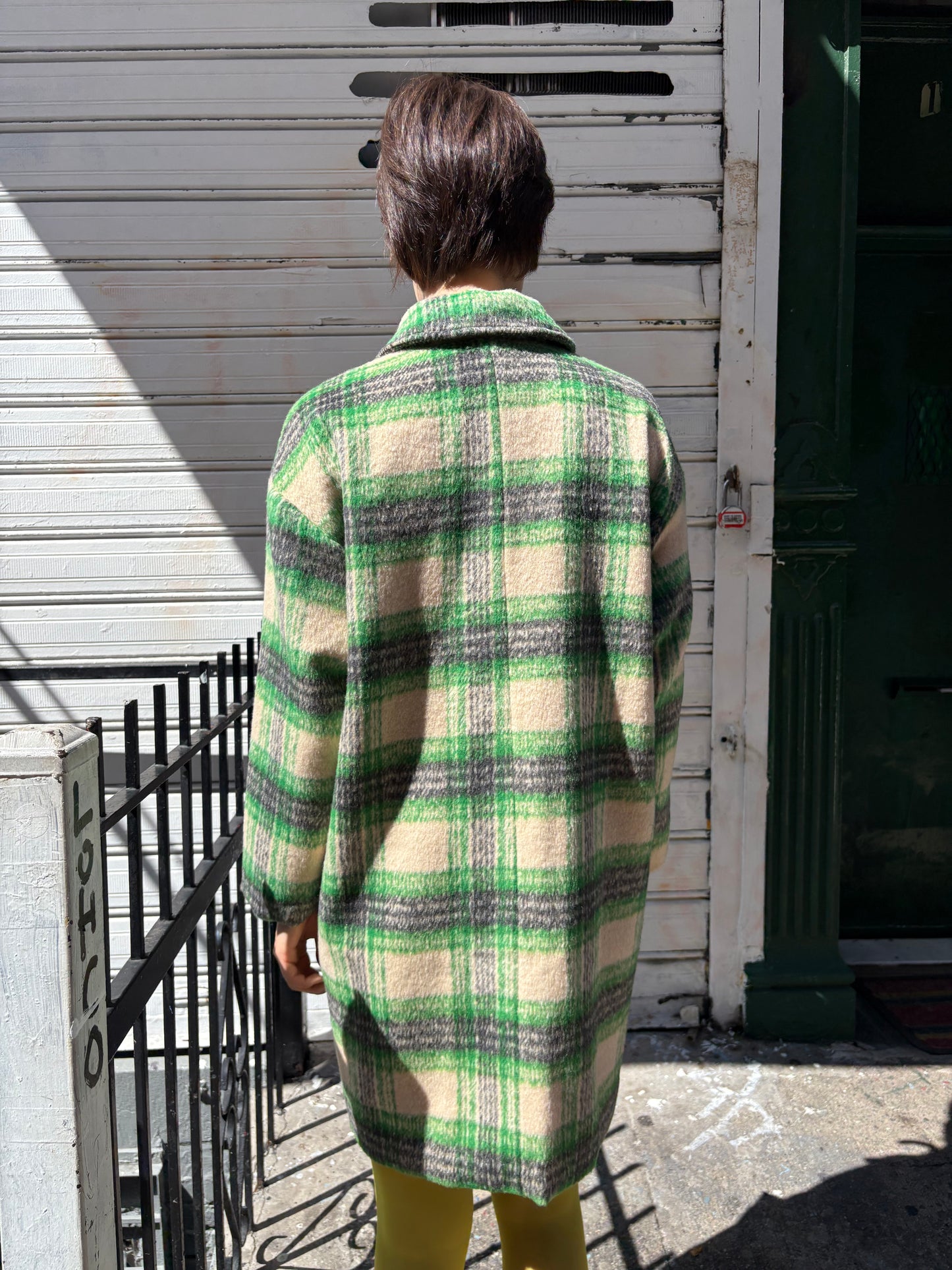 Chelsea Coat - Moss Plaid