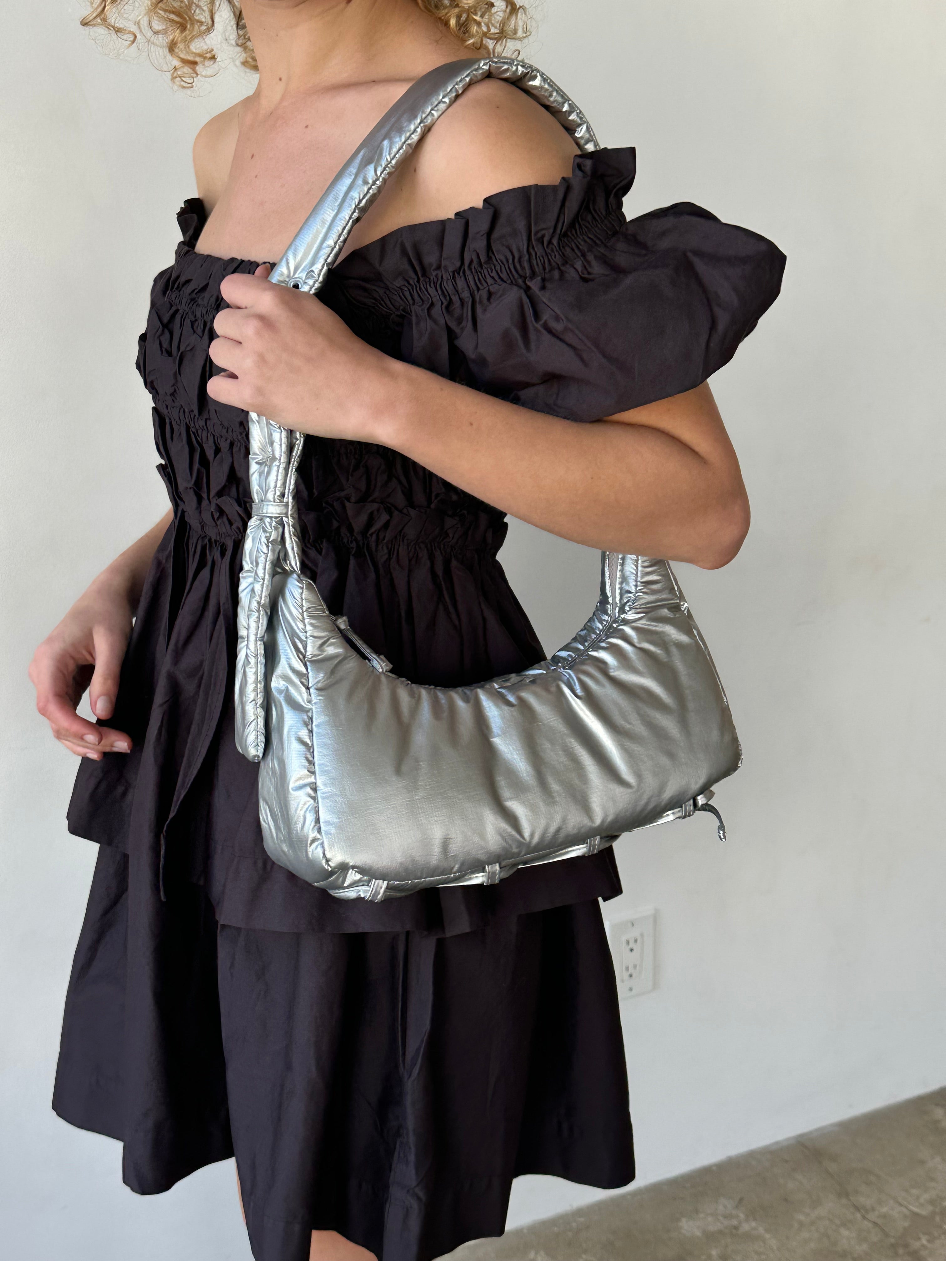 Puffy Saz Bag - Silver – Lisa Says Gah