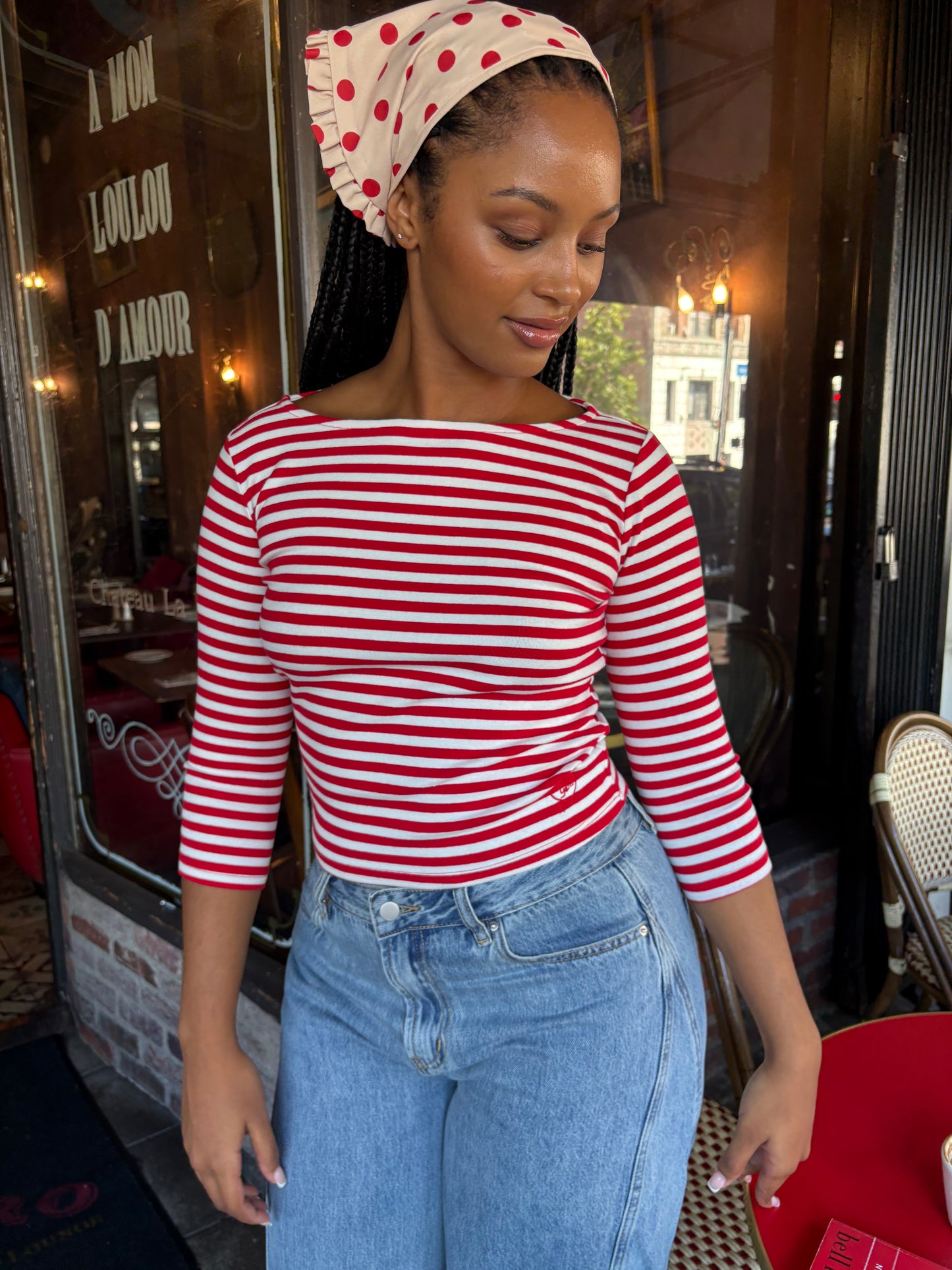 Nia Top - Scarlett Stripe