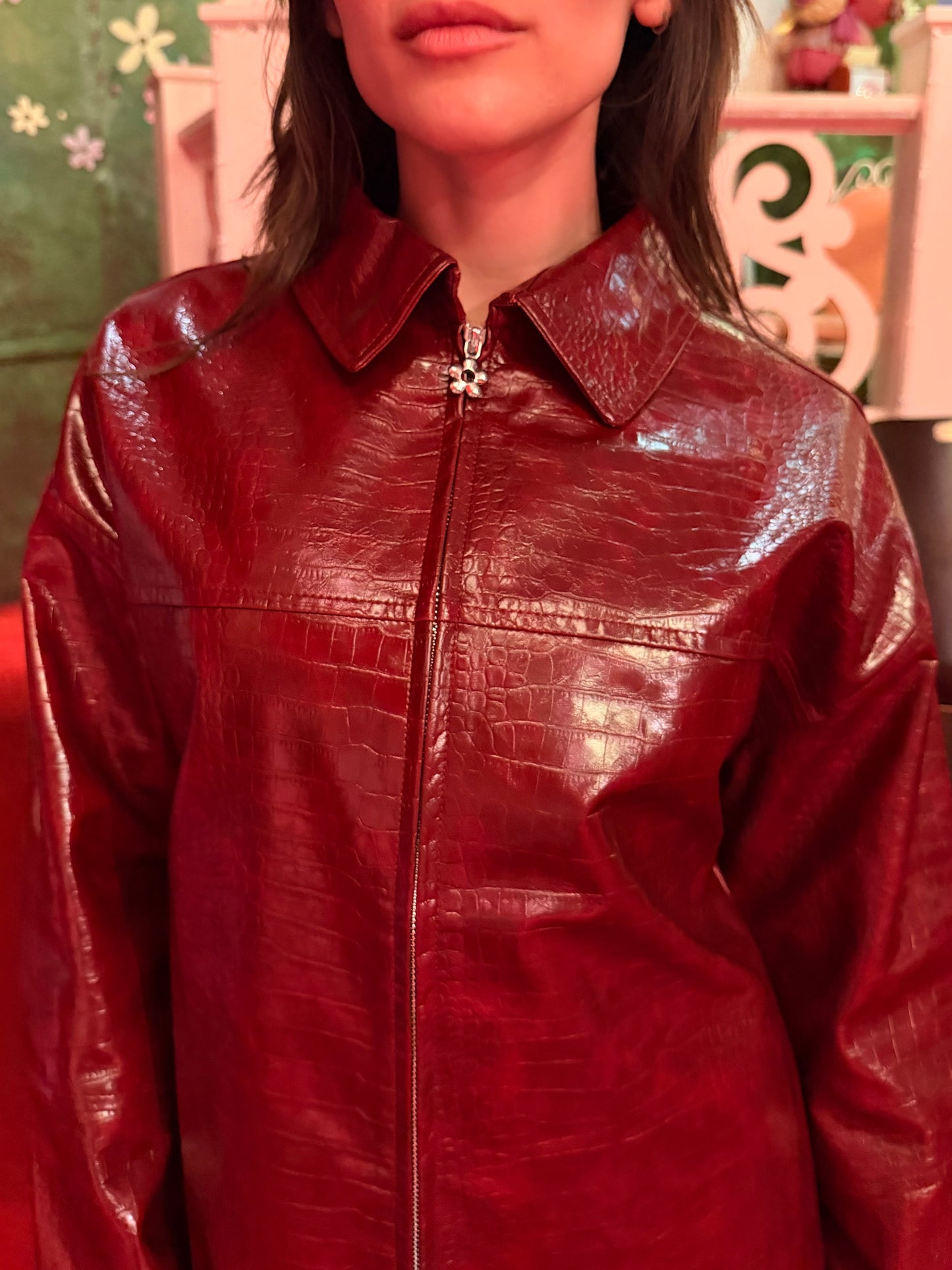 Macey Jacket - Vino Croc