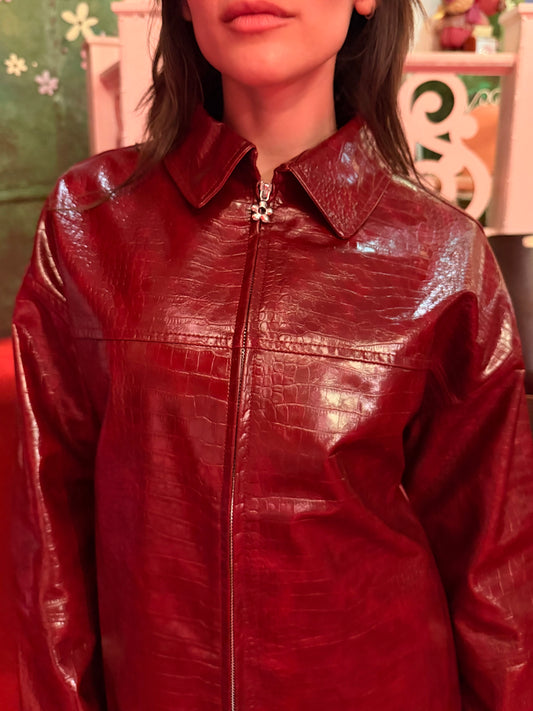 Macey Jacket - Vino Croc