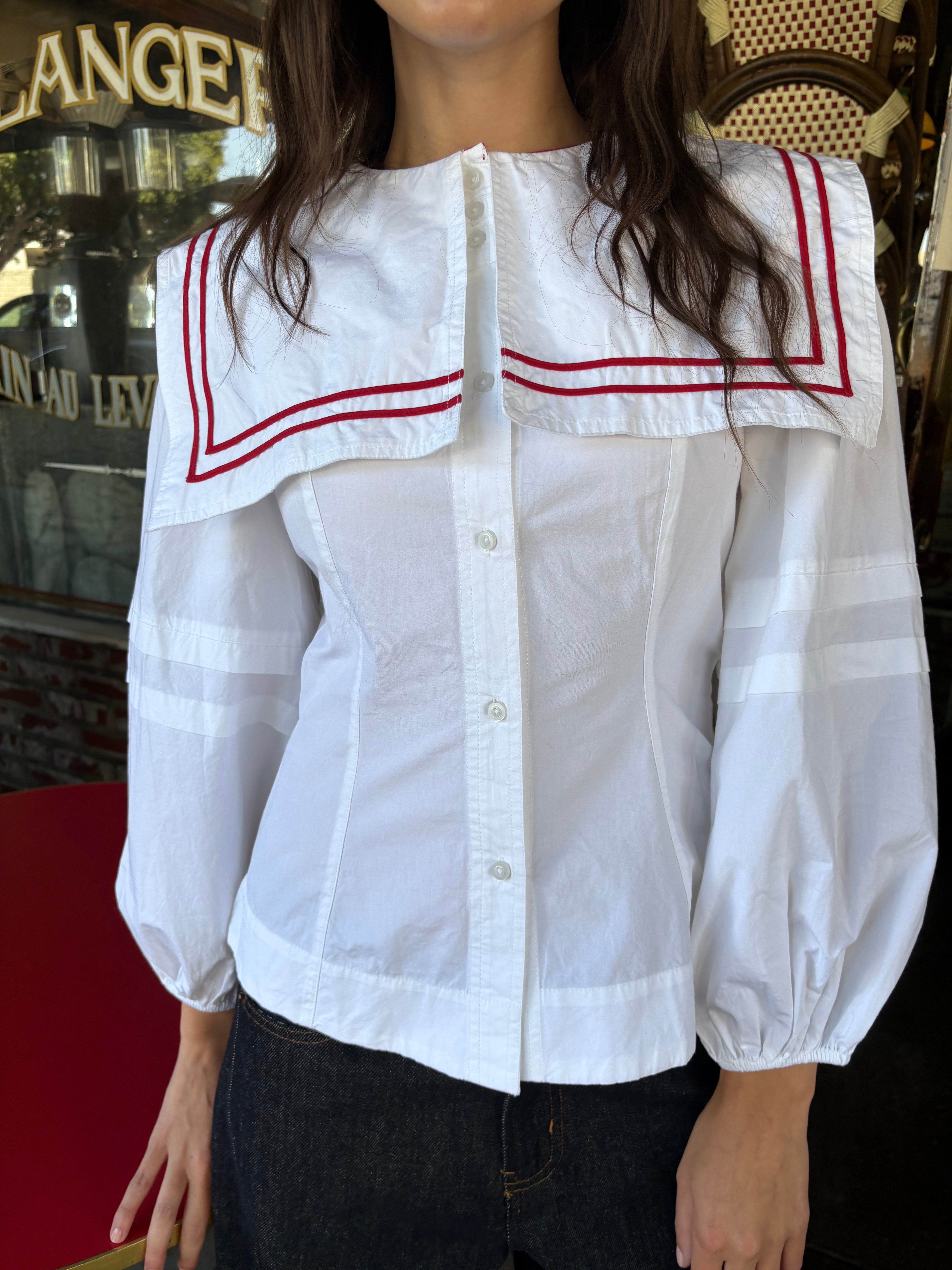 Elise Blouse - White – Lisa Says Gah