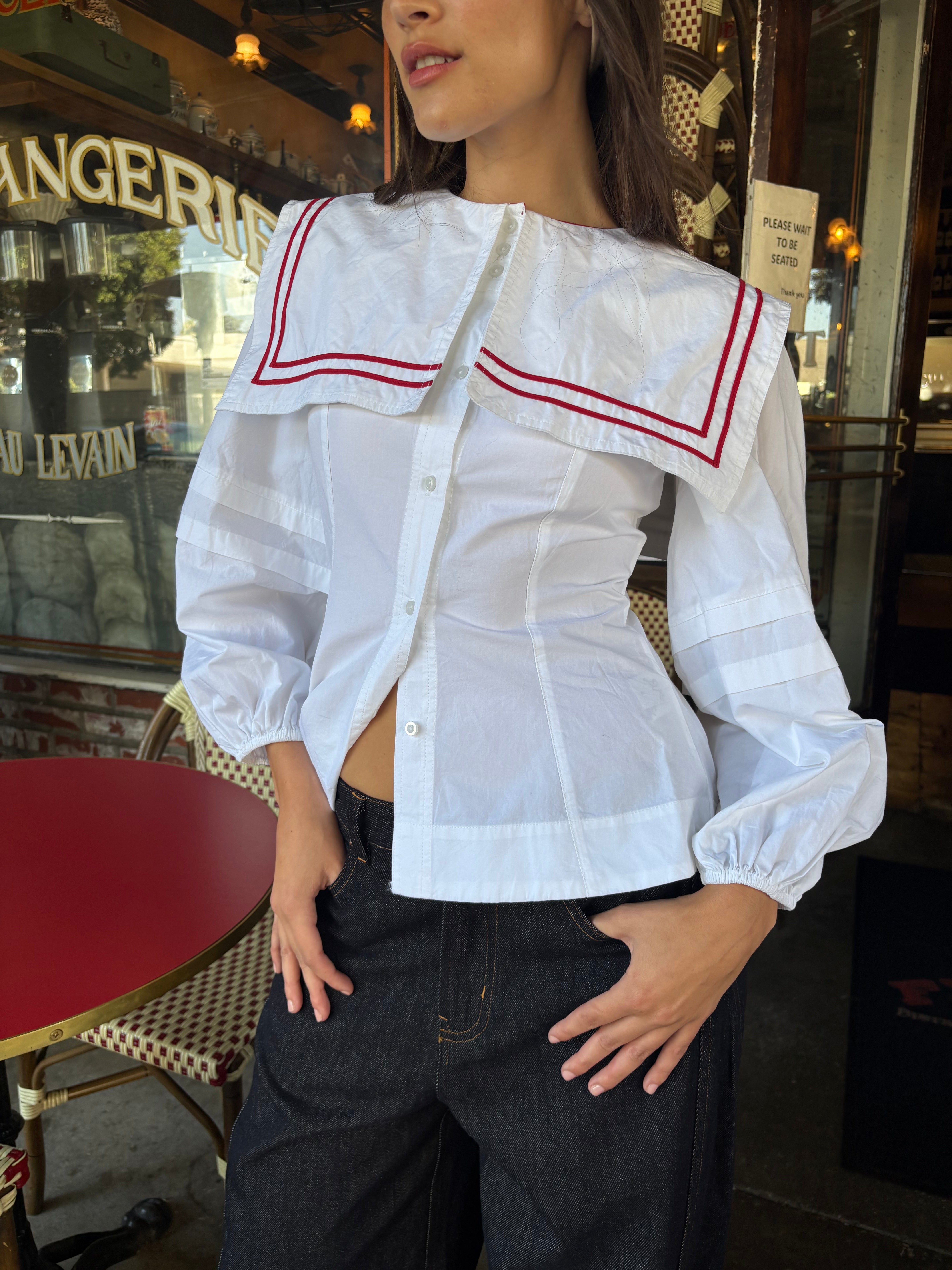 Elise Blouse - White – Lisa Says Gah