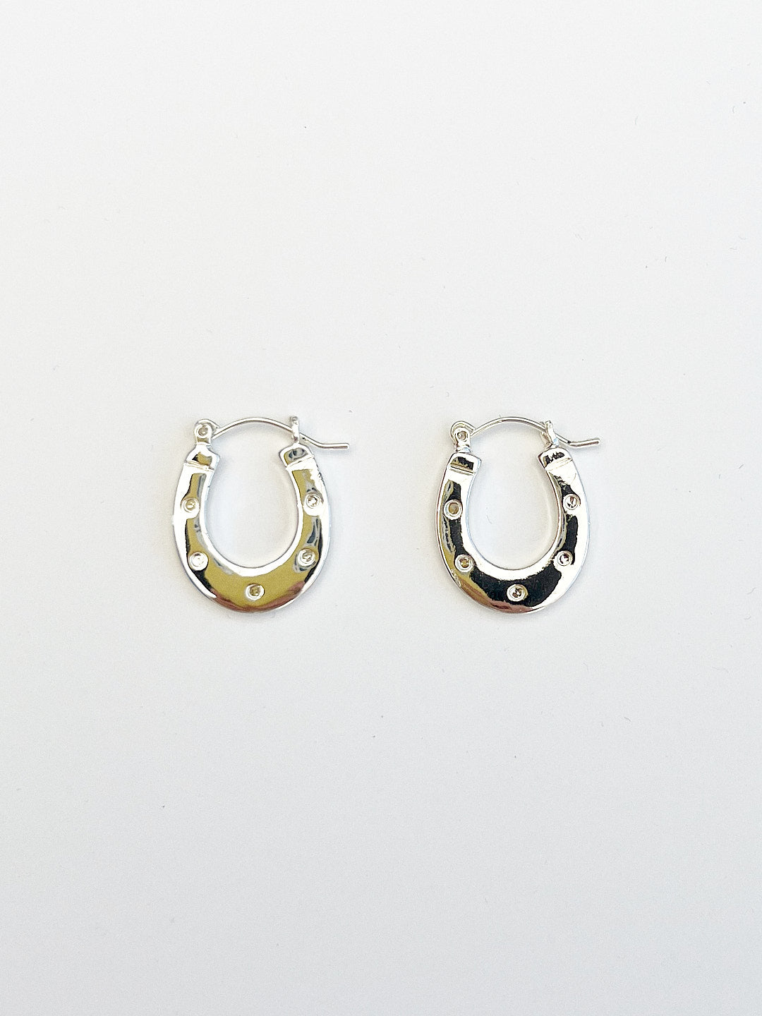 Horseshoe Earrings - Silver