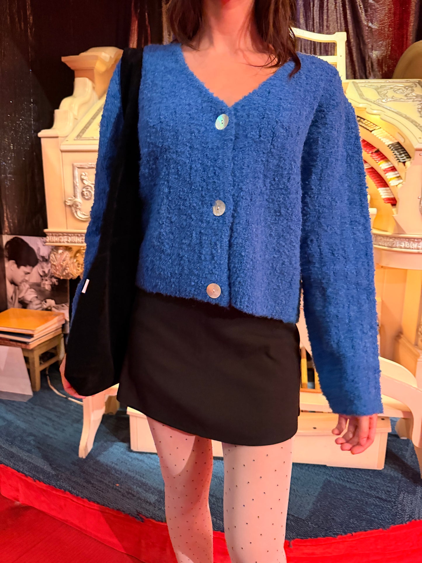 Issa V-Neck Cardi - Cobalt