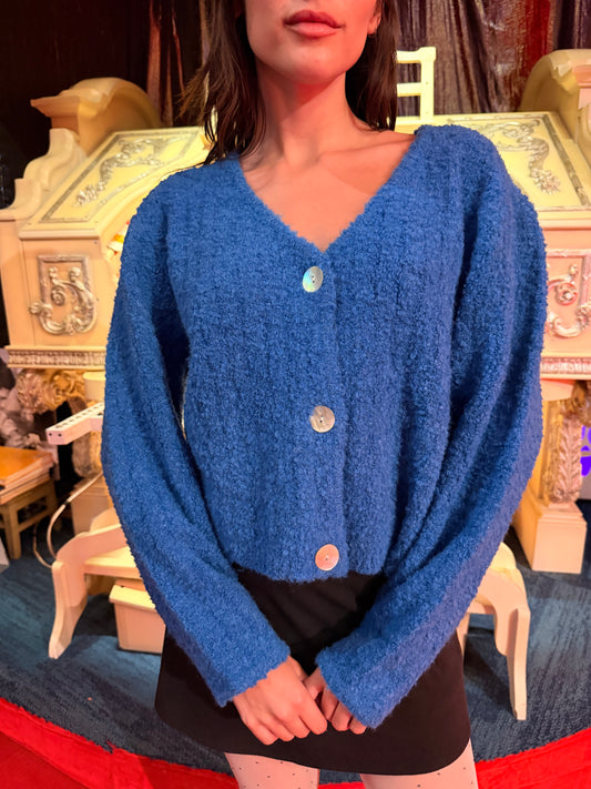 Issa V-Neck Cardi - Cobalt