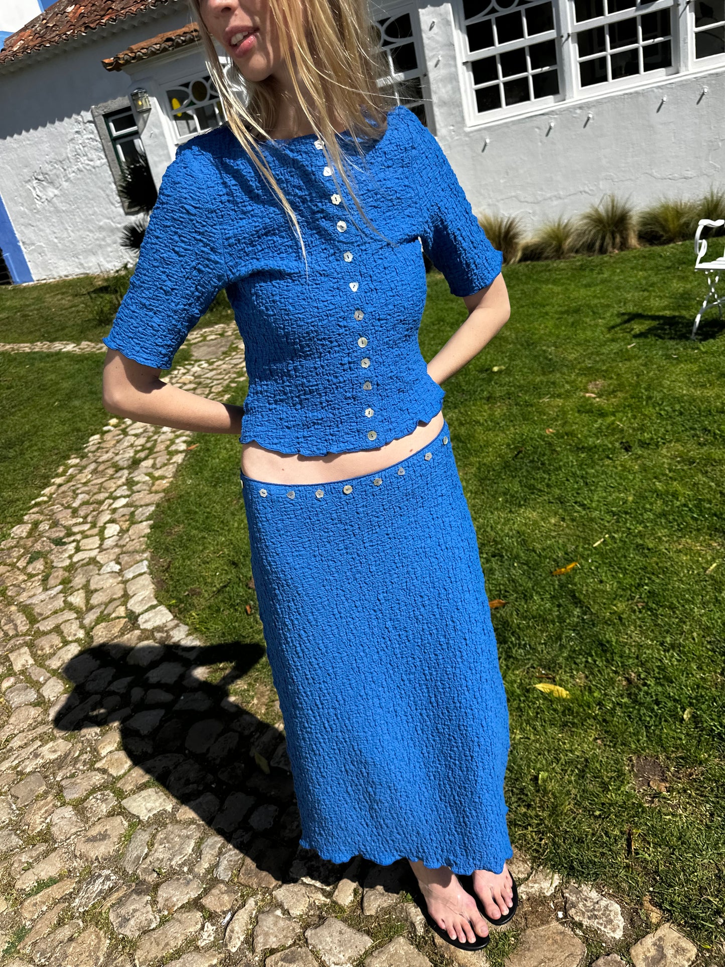 Summer Short Sleeve Top - Indigo