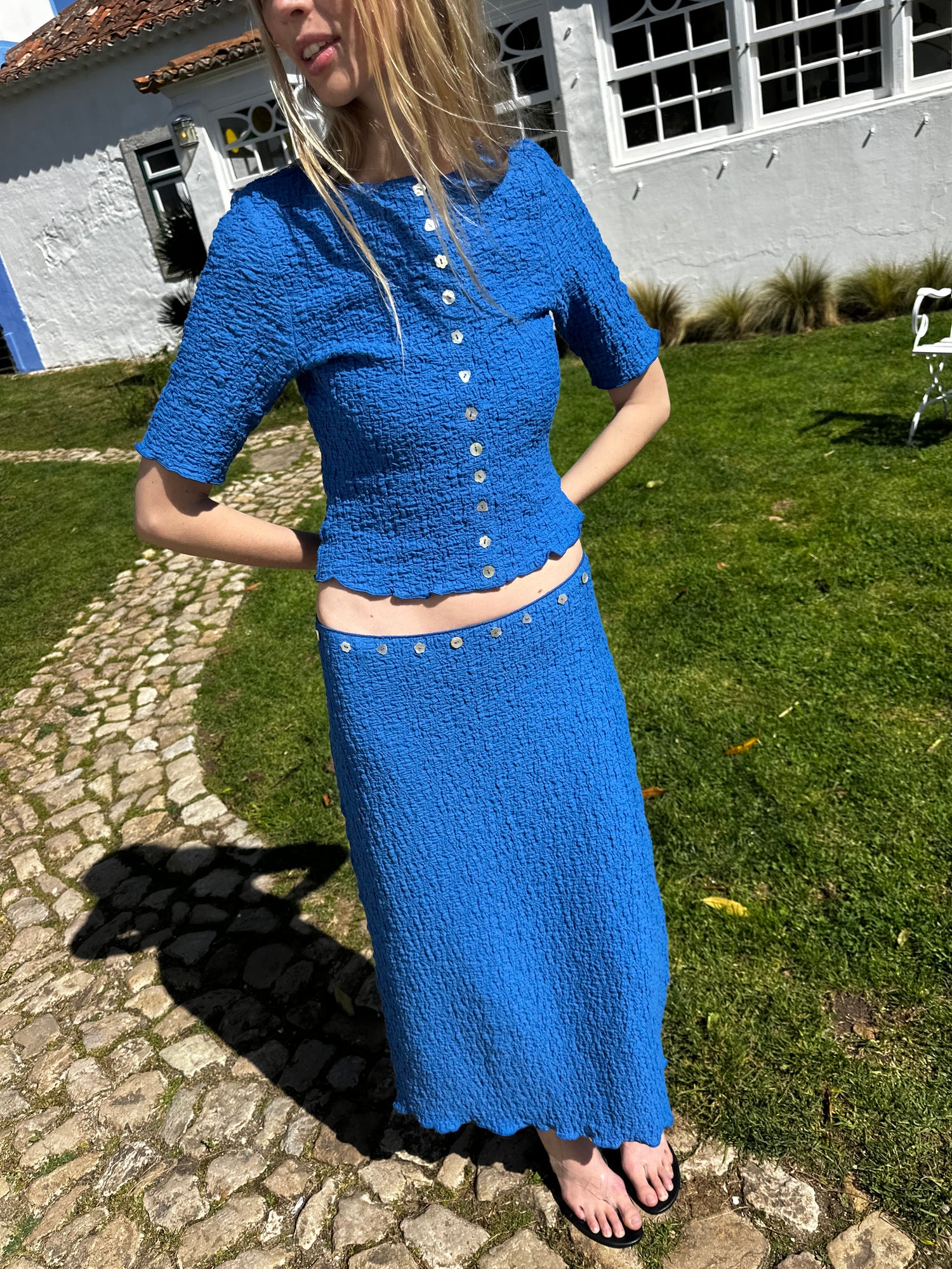 Summer Short Sleeve Top - Indigo