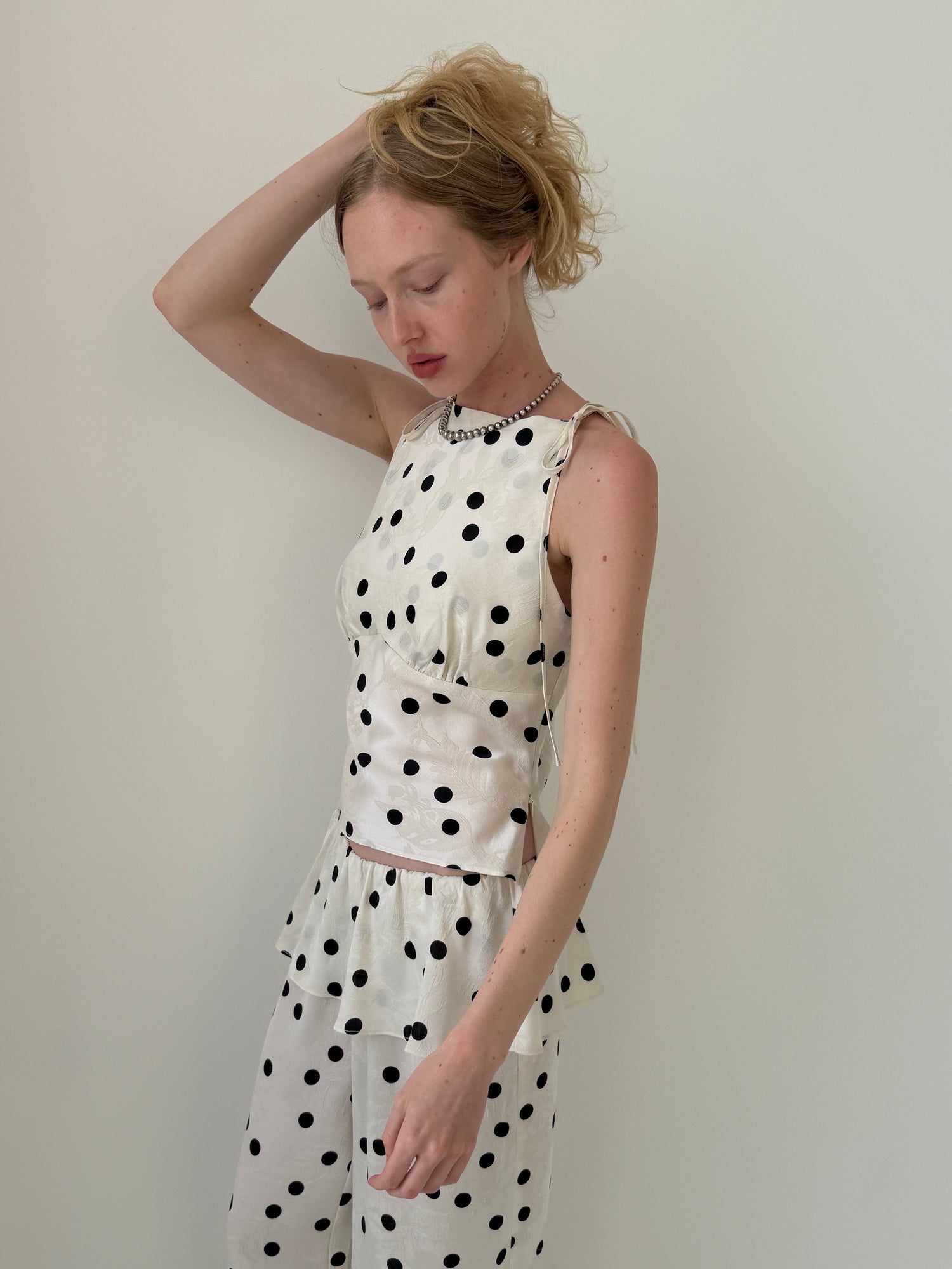 Lucy Top - White Dot