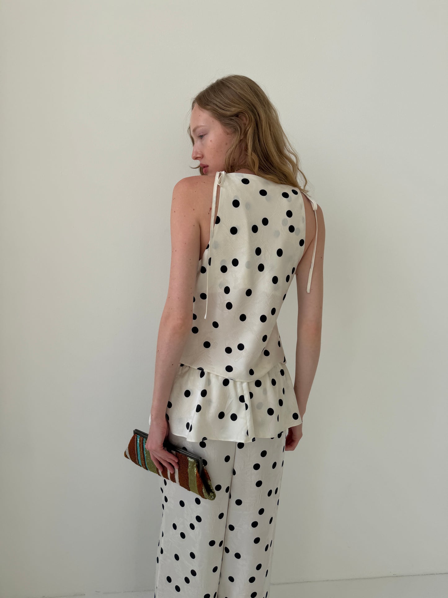 Lucy Top - White Dot