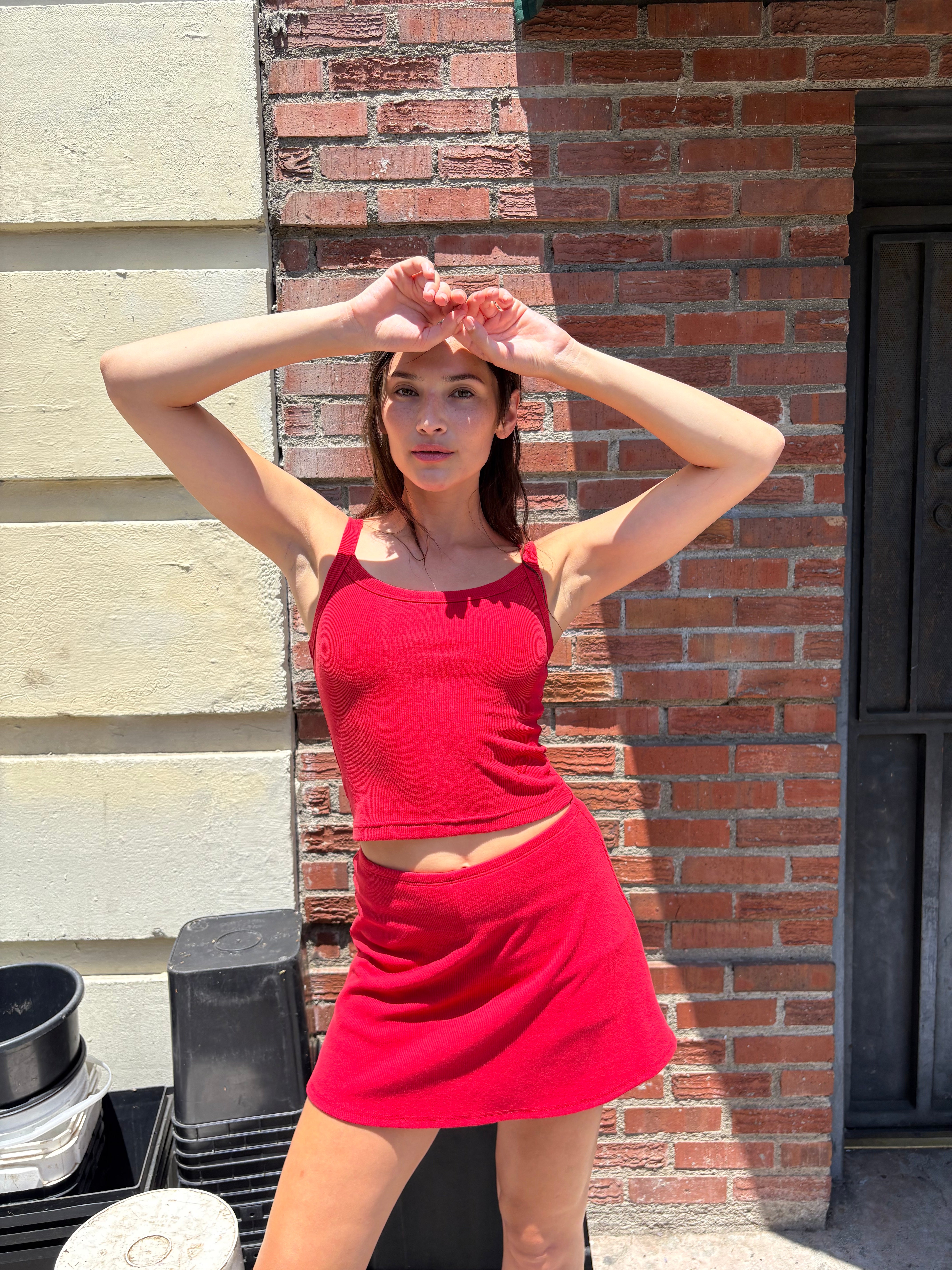 スカート the red thread S lace up skirt denim the red thread S lace up skirt denim スカート