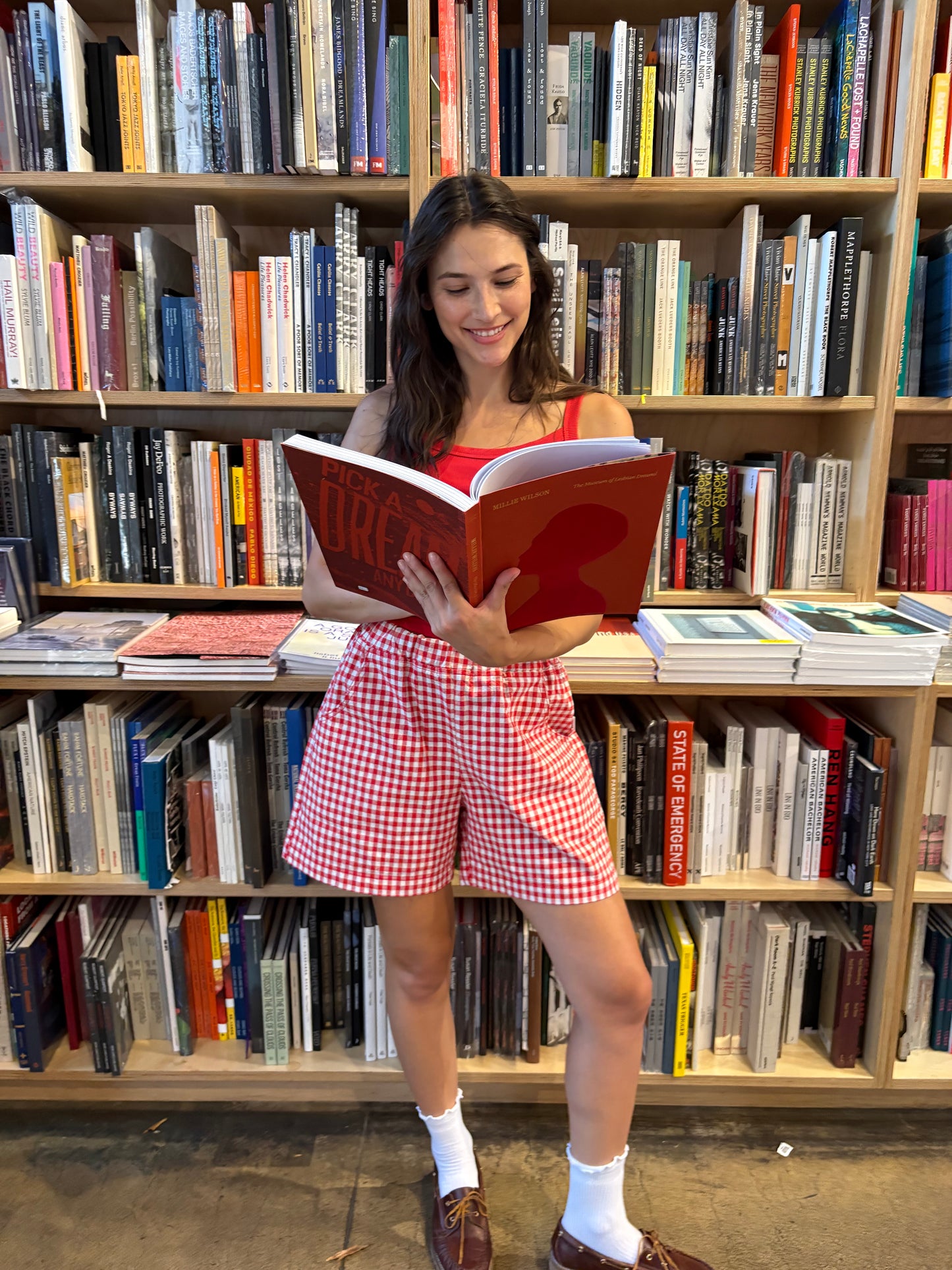 City Shorts - Red Gingham