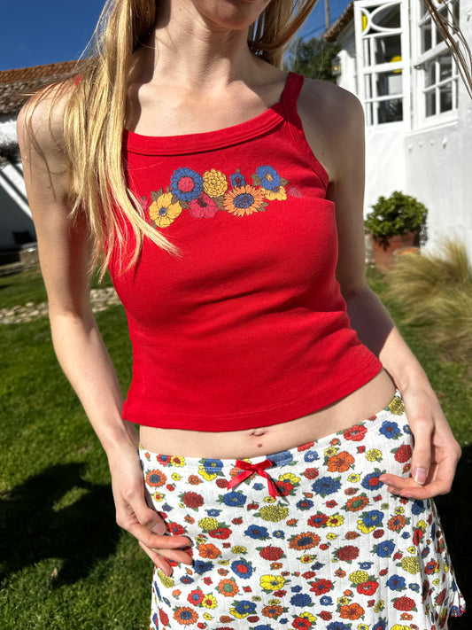 Harley Tank - Red Floral