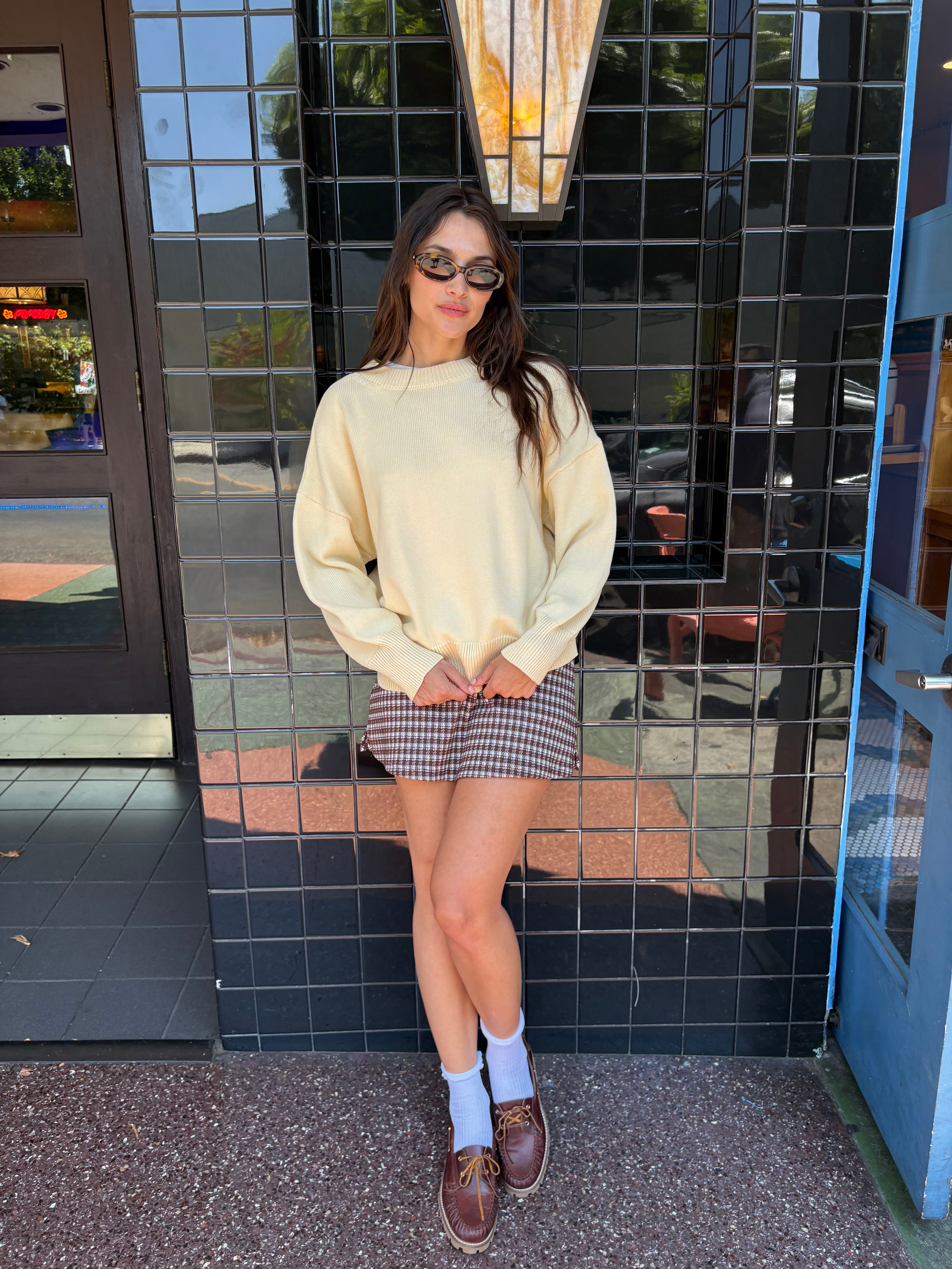 Darcy Skort - Cocoa Plaid – Lisa Says Gah
