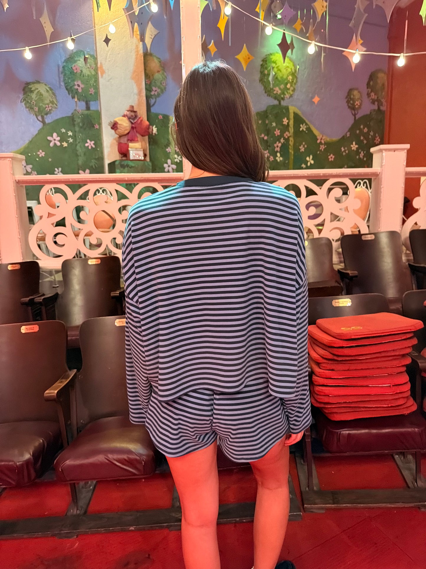 Mona Short - Blue Stripe