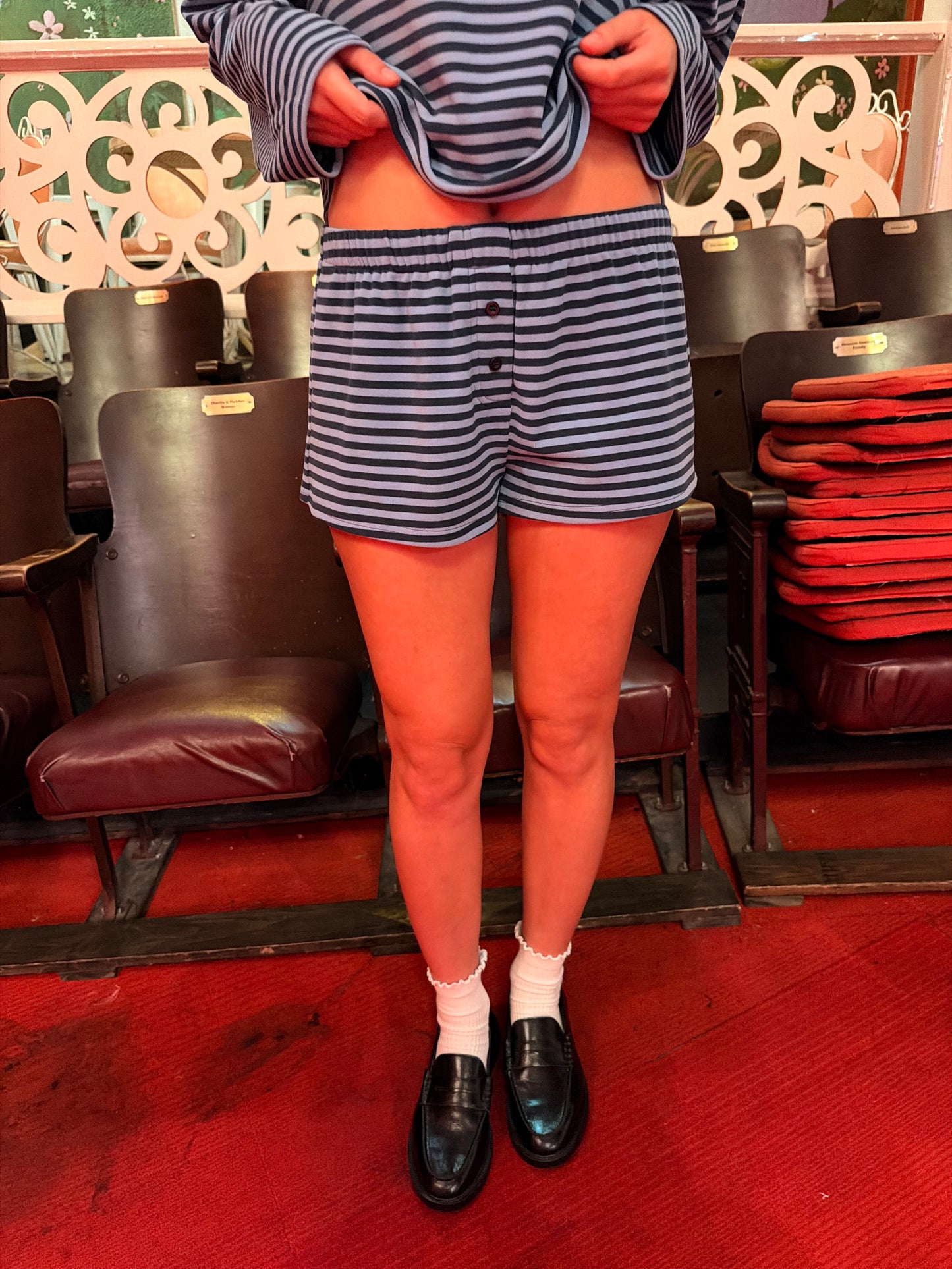 Mona Short - Blue Stripe