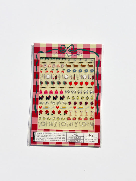 Nail Art Stickers - Set The Table