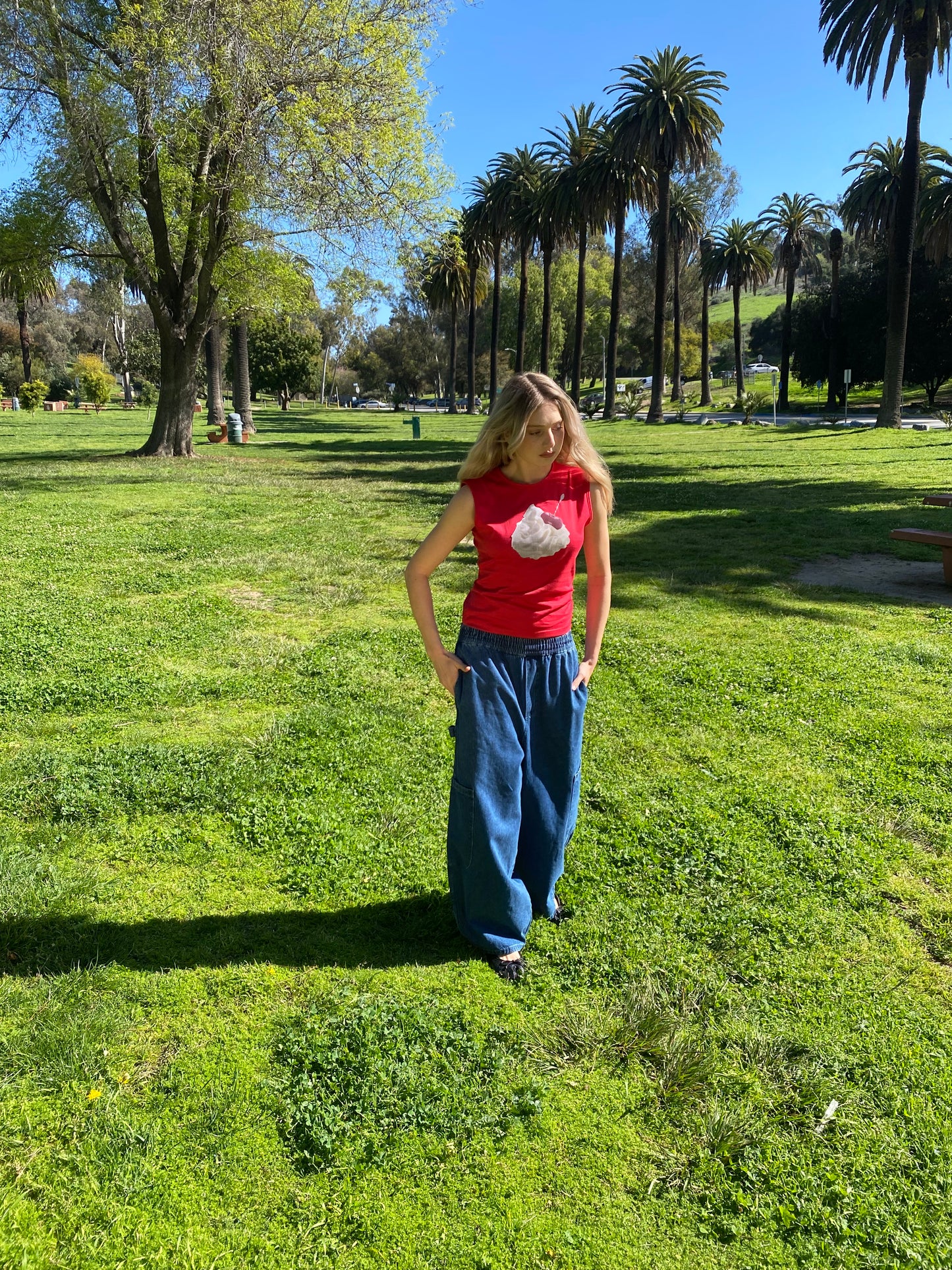 Lenticular Crew Tank - Cherry Whip Patch