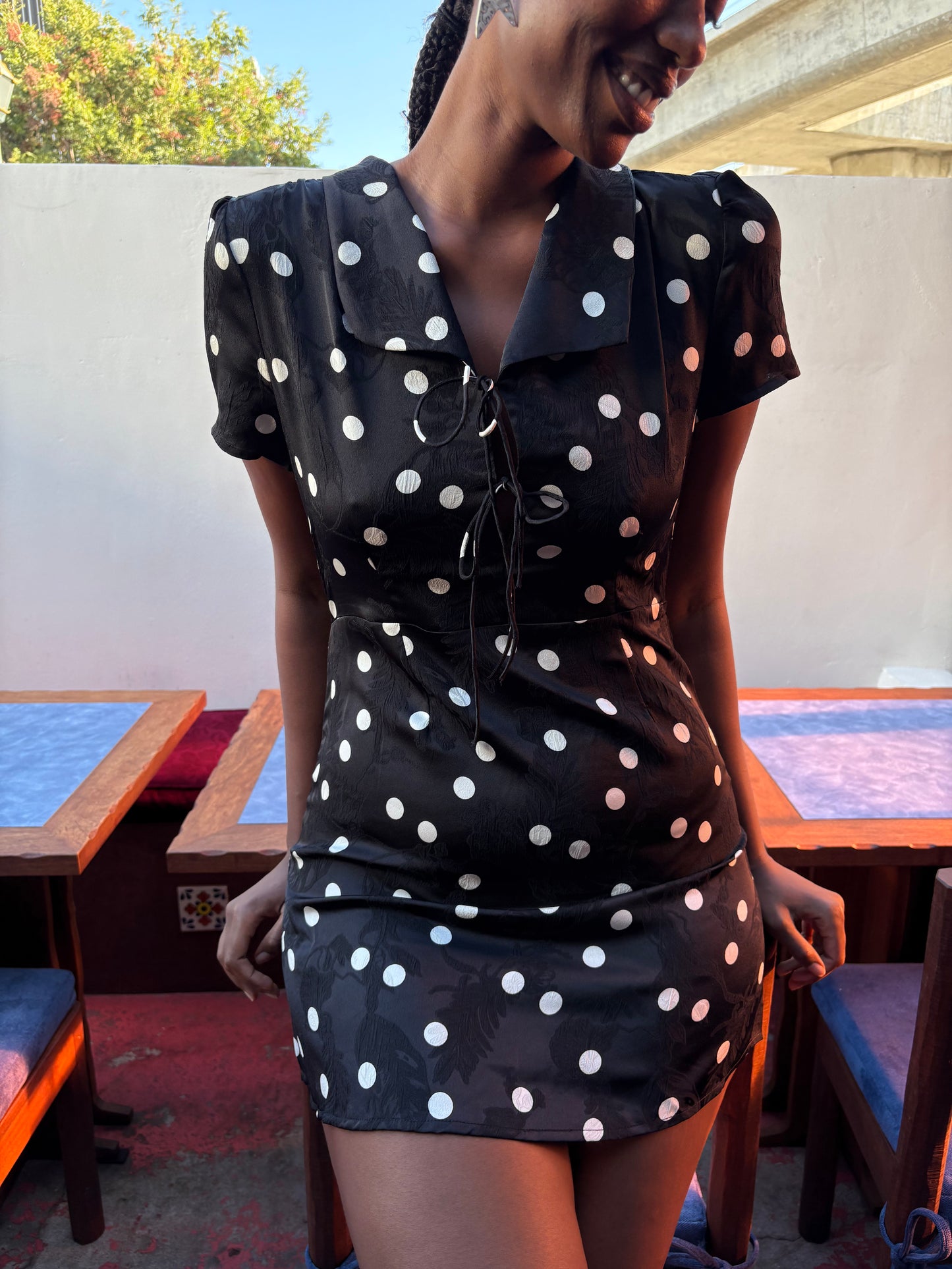 Alexa Shirtdress - Black Dot