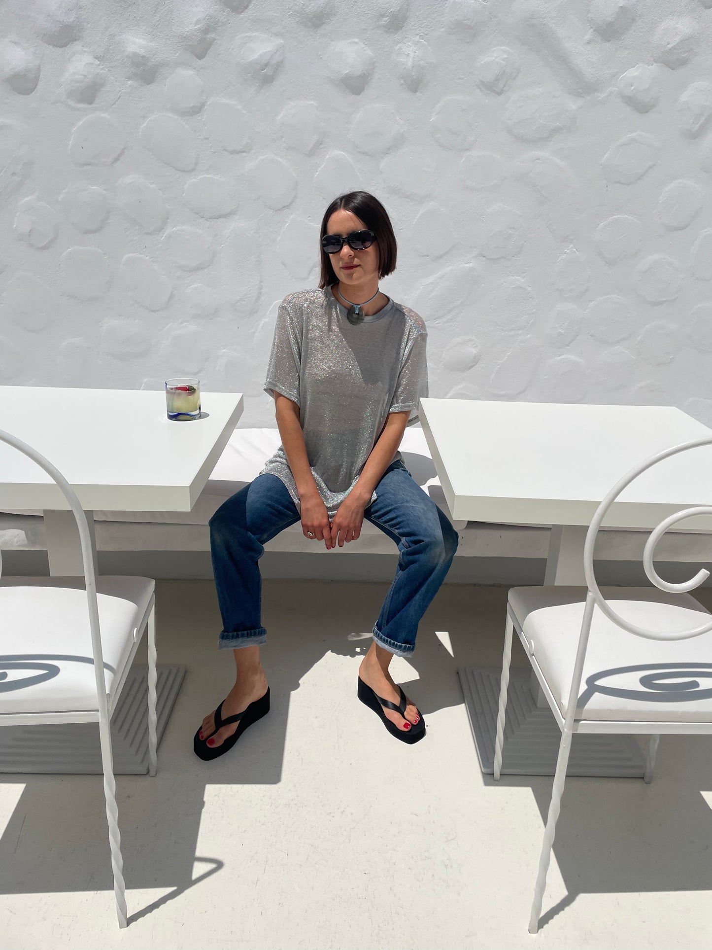 Beam Tunic - Metallic Silver