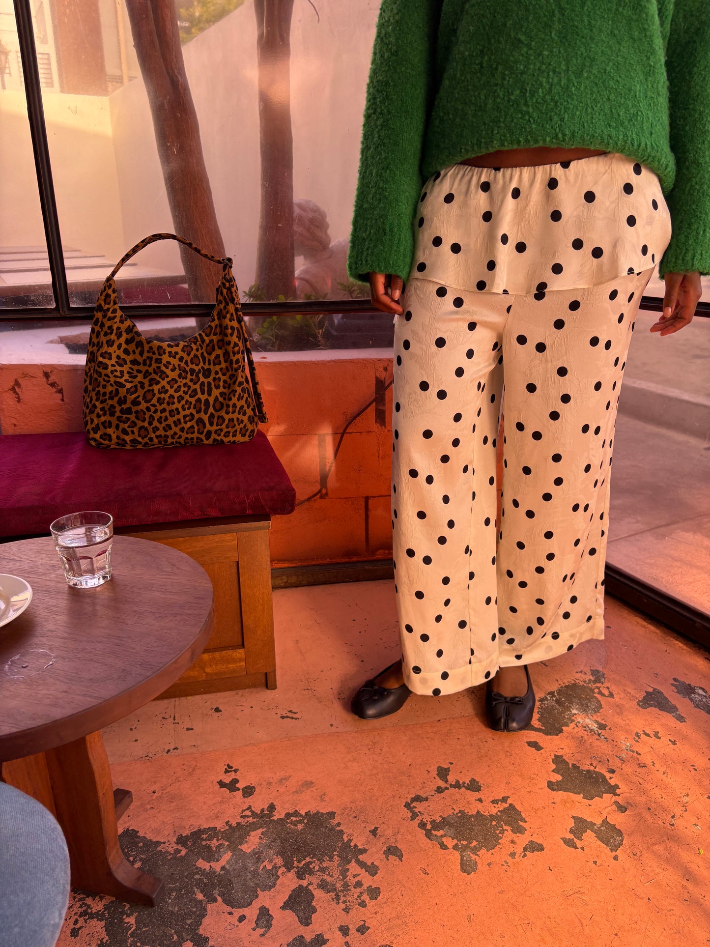 Nylon Shoulder Bag - Leopard