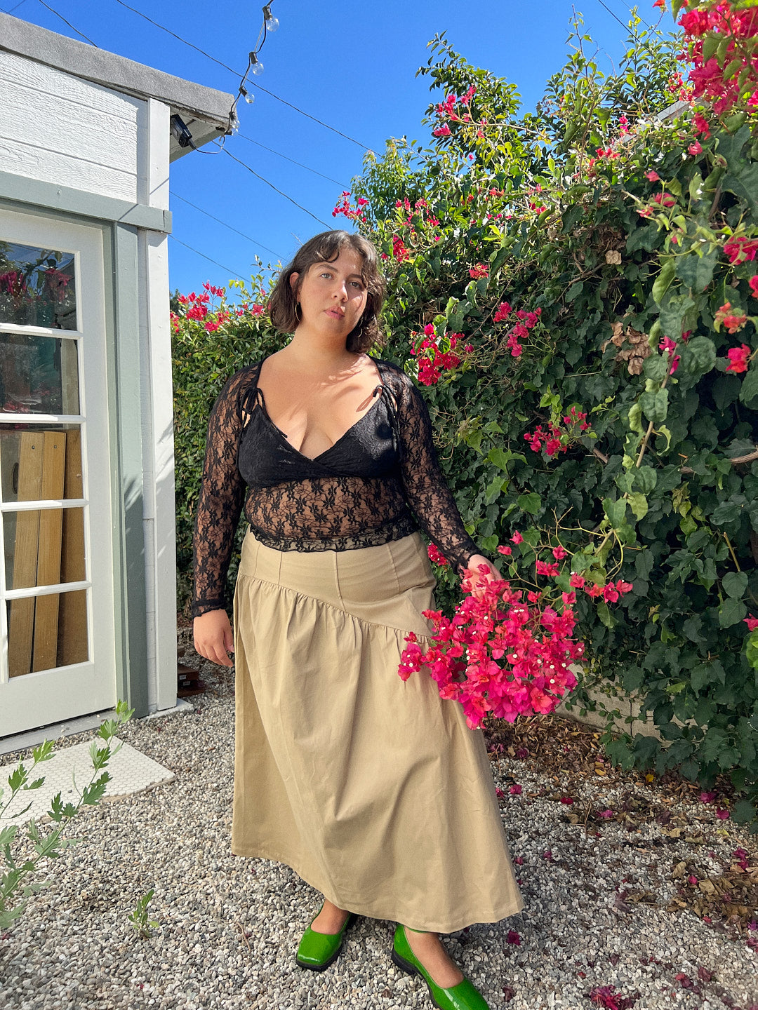 Maeve Midi Skirt - Toast Twill – Lisa Says Gah