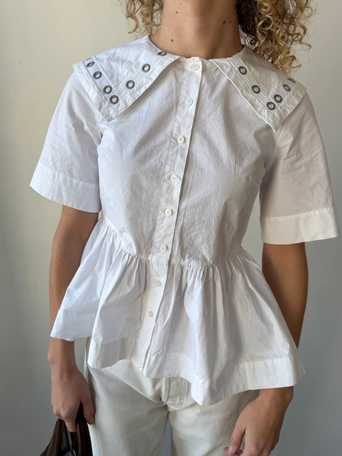 Cyrus Eyelet Blouse - White