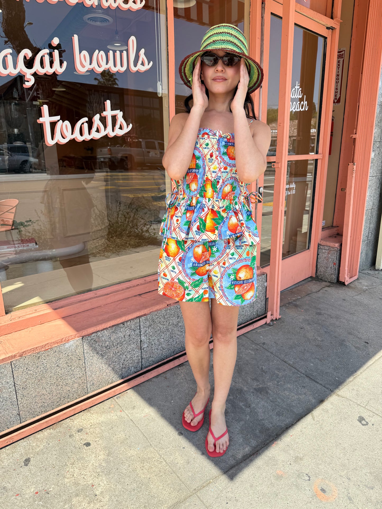 Pull On Shorts - Orange Wrappers