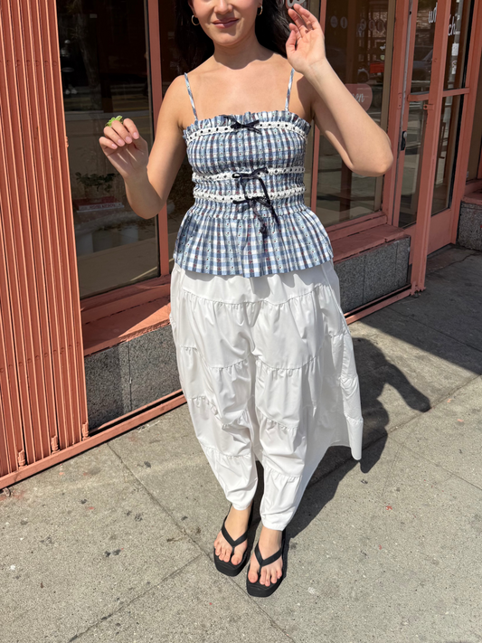 Katya Cami - Blue Margot Gingham