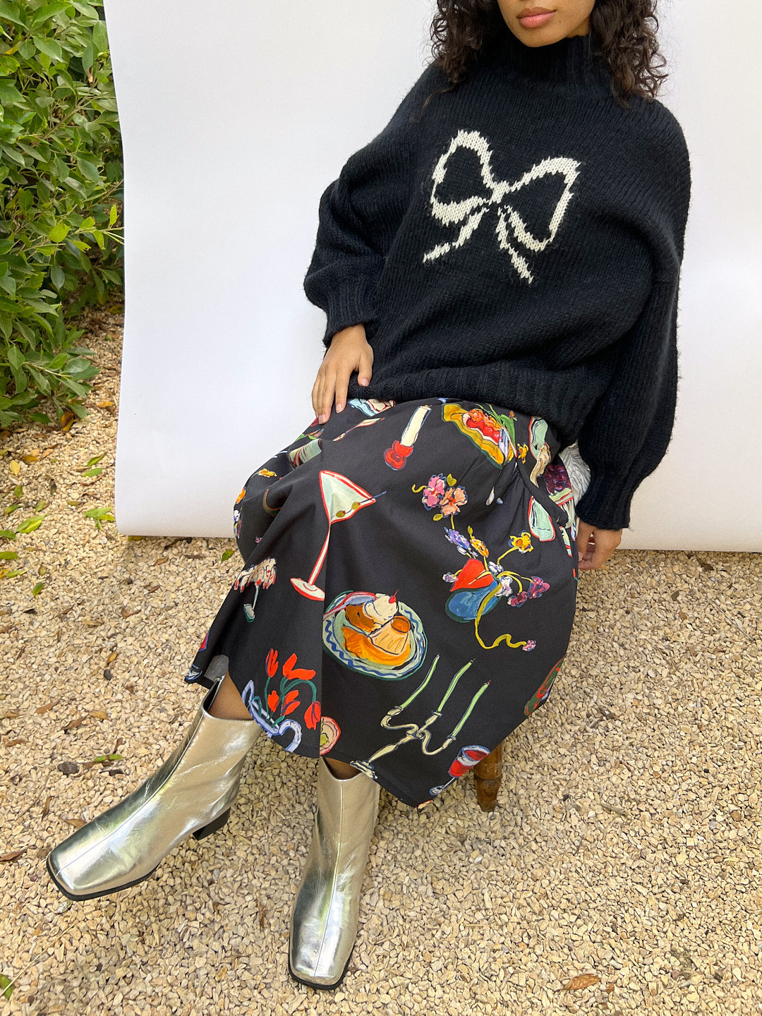 Cece Turtleneck - Ink Bow