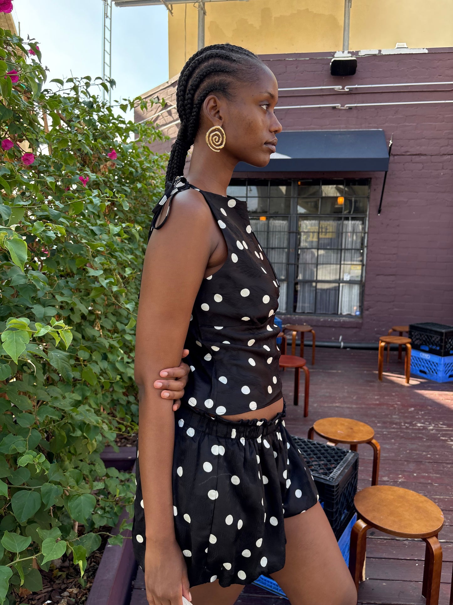 Lucy Top - Black Dot