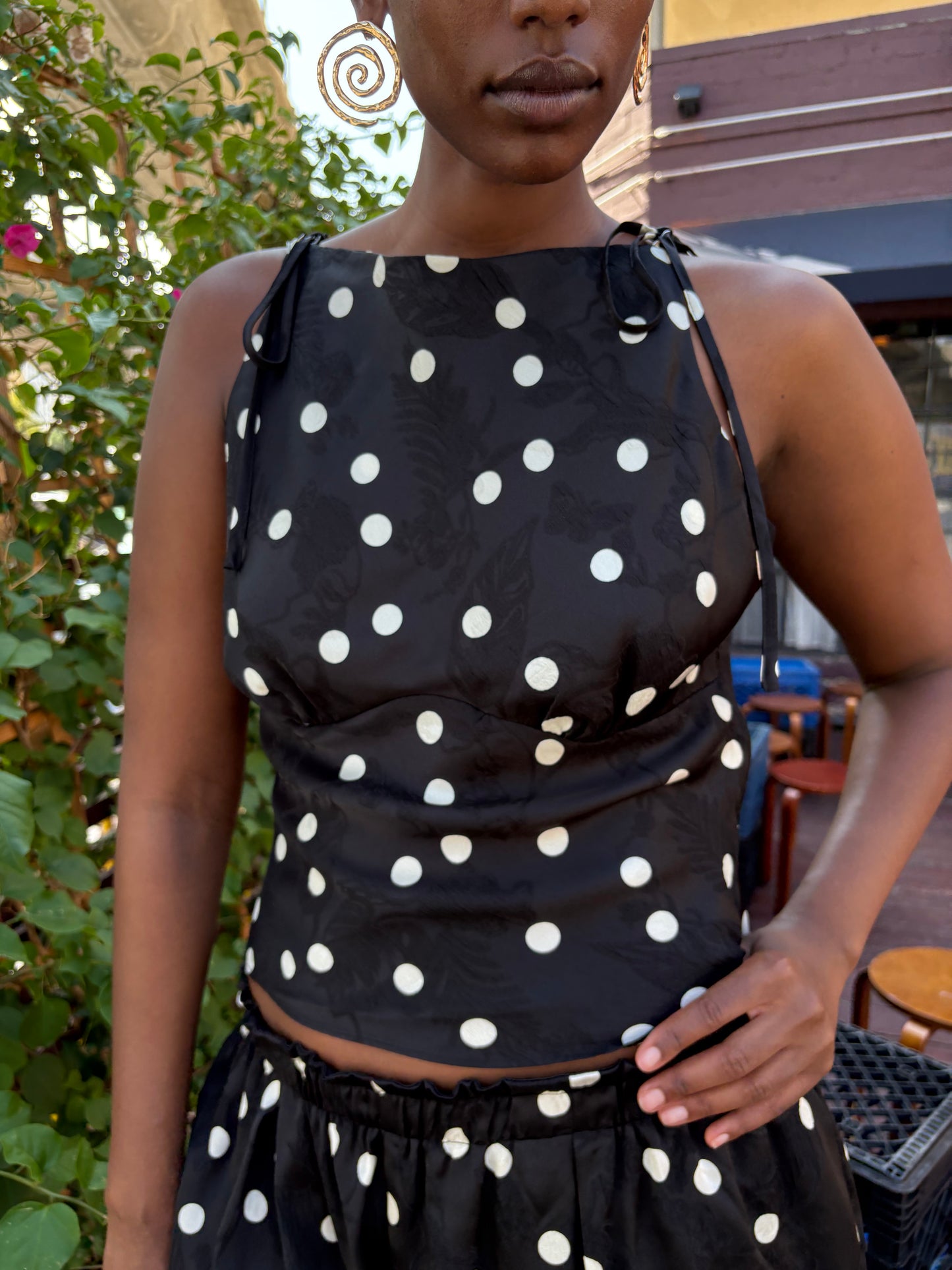 Lucy Top - Black Dot