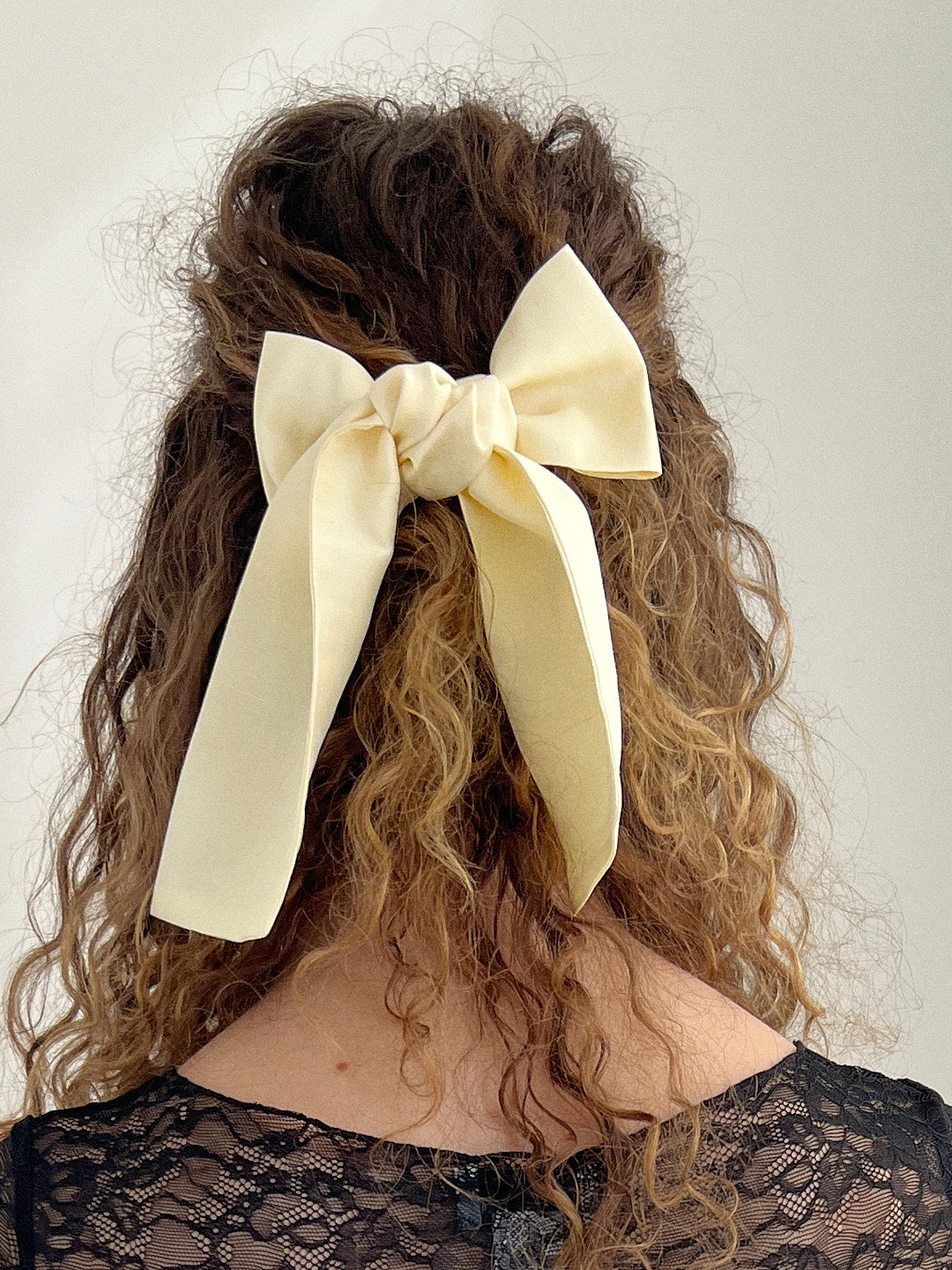 Hair Bow - Light Yellow