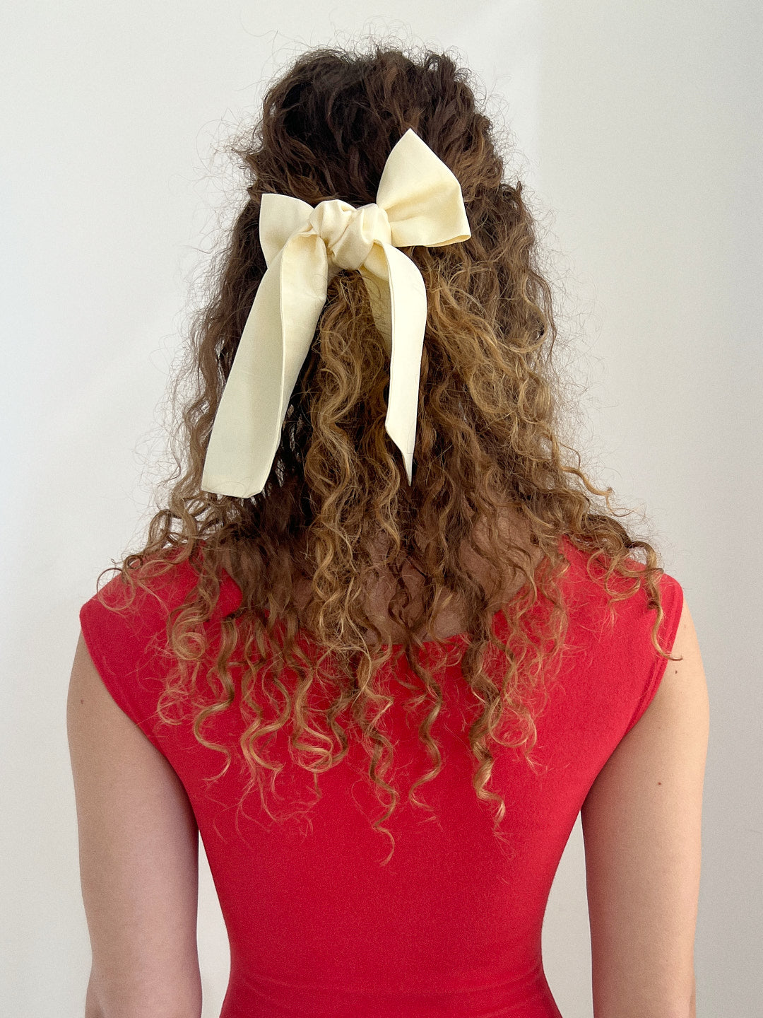 Hair Bow - Light Yellow