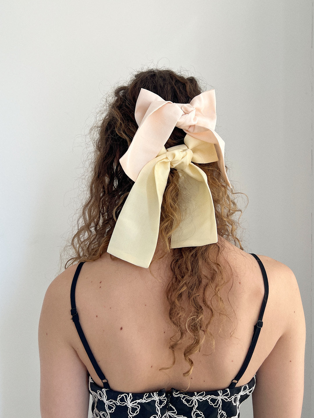 Hair Bow - Light Yellow