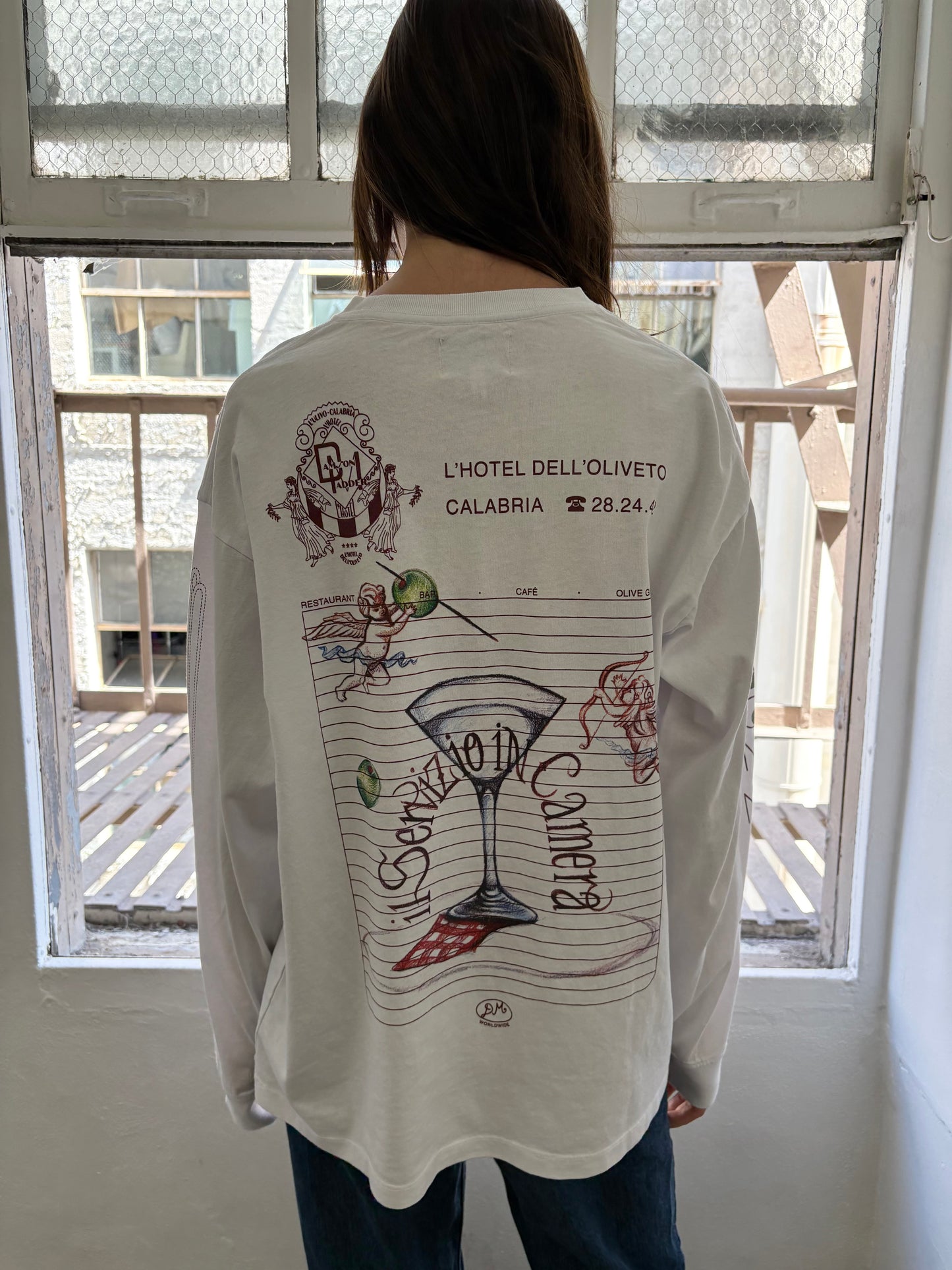 Olive Hotel Tee - White