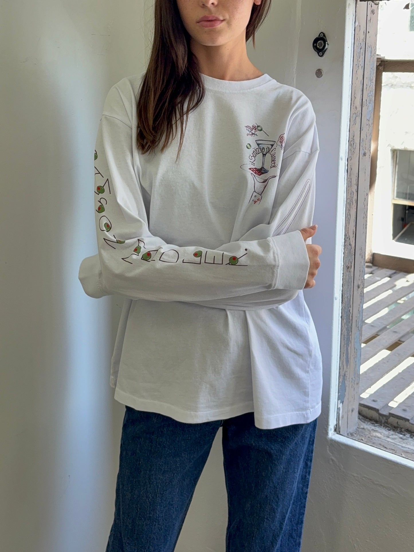 Olive Hotel Tee - White