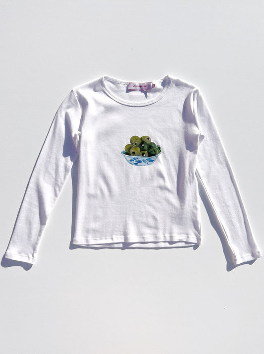 Dana Long Sleeve Tee - Olive Bowl