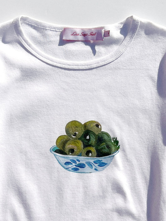 Dana Long Sleeve Tee - Olive Bowl
