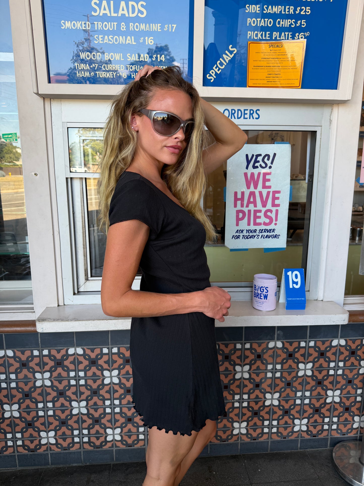 Della Dress - Black Pointelle