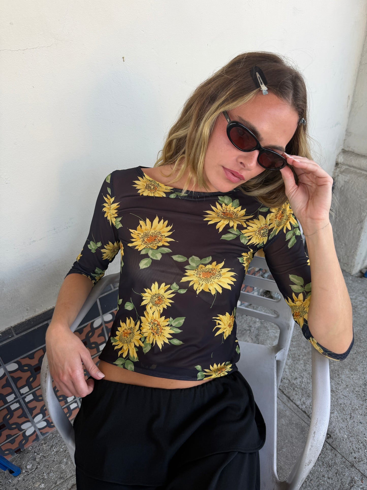 Nia Top - Midnight Sunflower